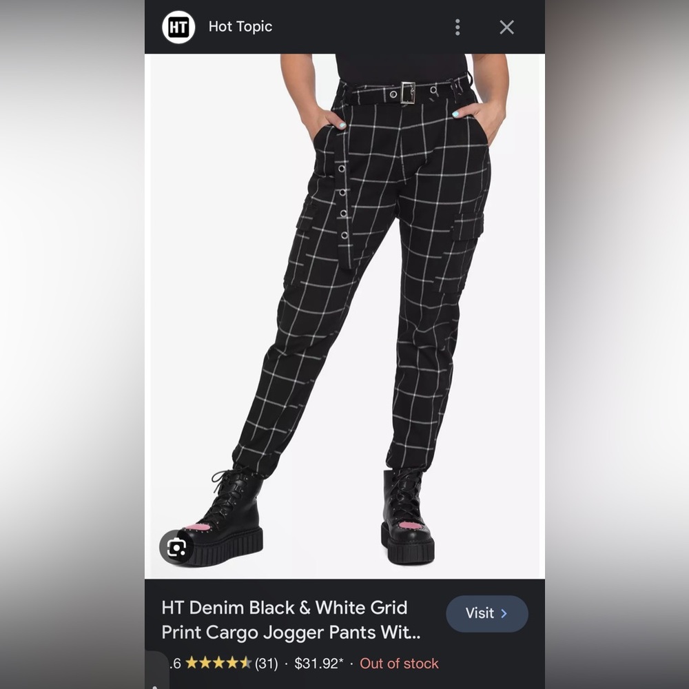 Grid pants by Hot Topic